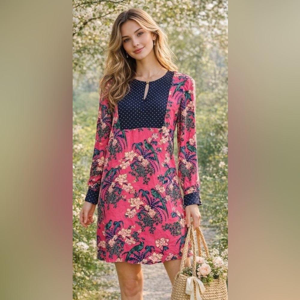 Anthropologie | Maeve Songbird Polka-Dot Shift Dress
